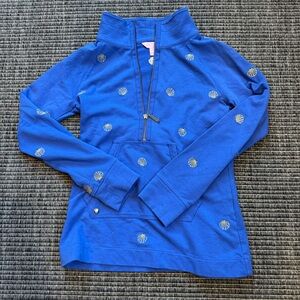 Lilly Pulitzer Purple Sweatshirt with Gold Accents